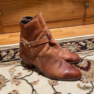 Florsheim Burnished Leather Ankle Strap Boots